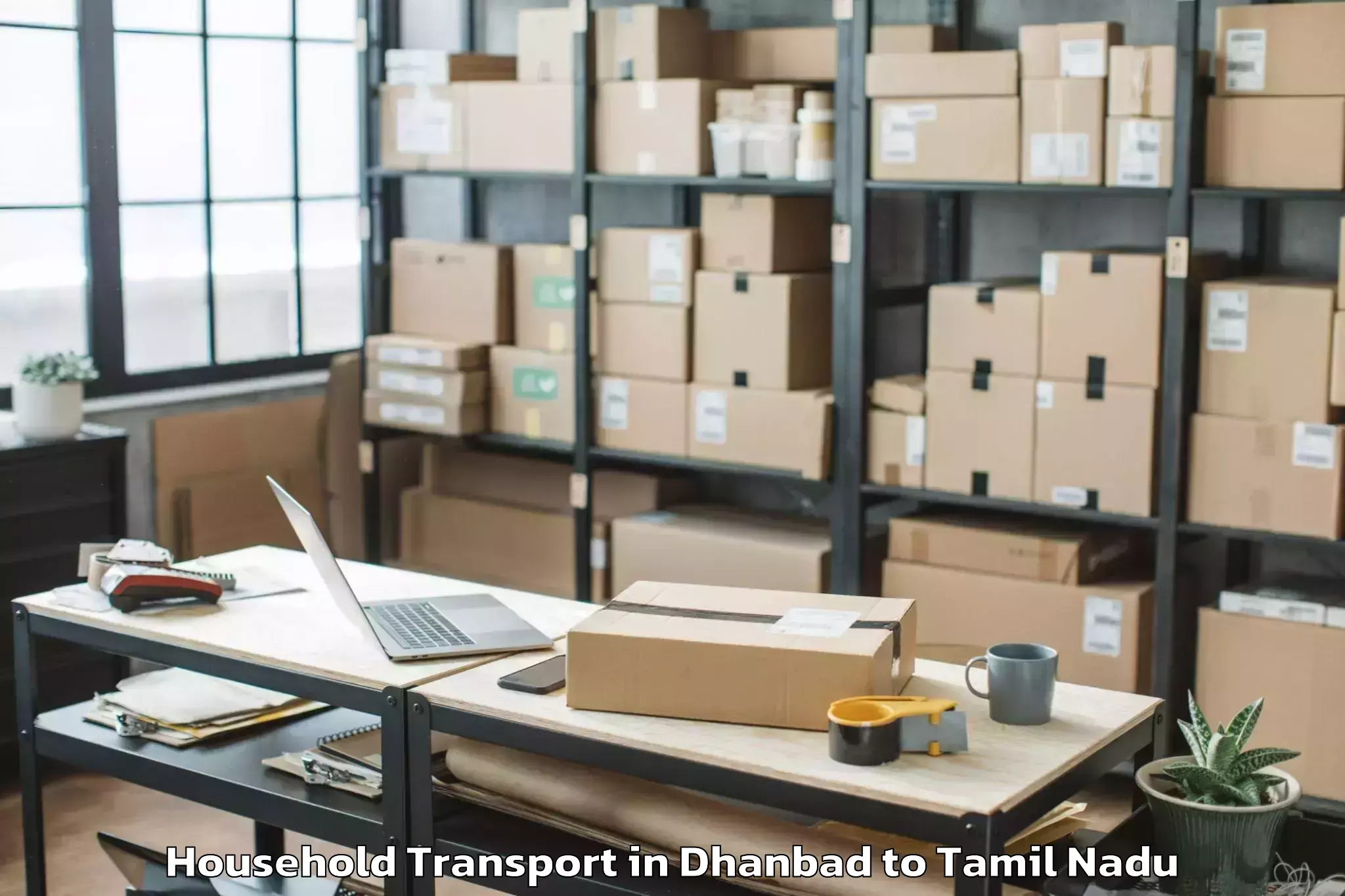 Professional Dhanbad to Tiruchengodu Household Transport